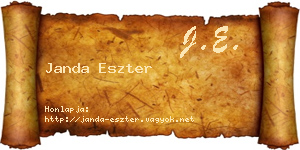 Janda Eszter névjegykártya
