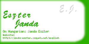 eszter janda business card